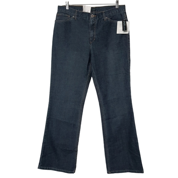 Jones New York Denim - Jones New York Sport Premium Denim Flare Jeans Blue Black Wash Size 14